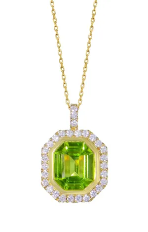 Peridot and Diamond Pendant