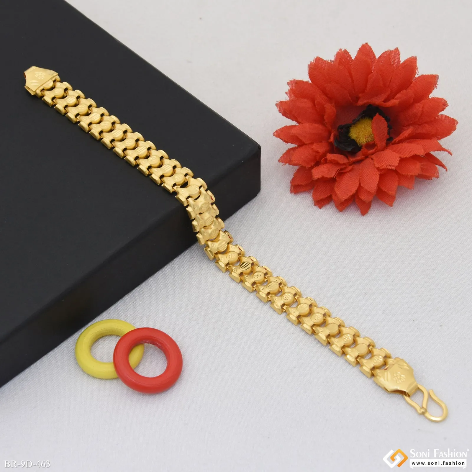 Popular Design Gold Plated Bahubali Bracelet for Men - Style D463