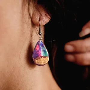 Purple Haze | opal earrings [raindrop]