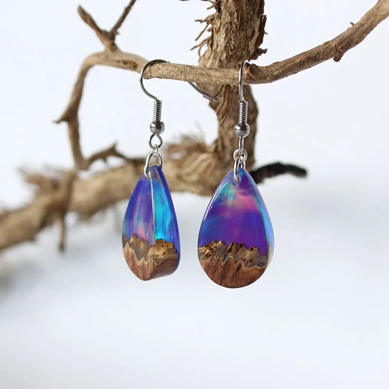 Purple Haze | opal earrings [raindrop]