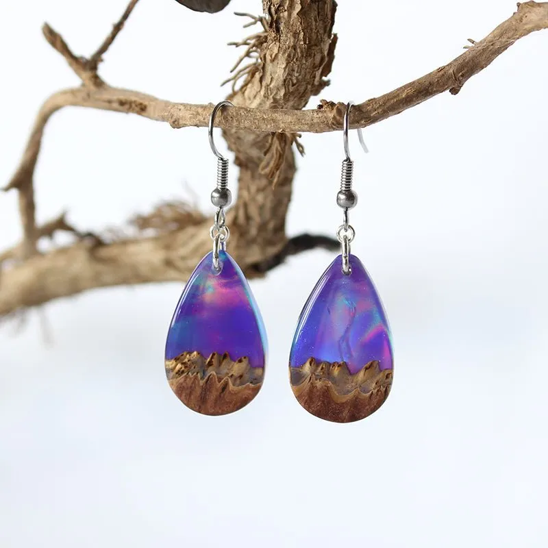 Purple Haze | opal earrings [raindrop]