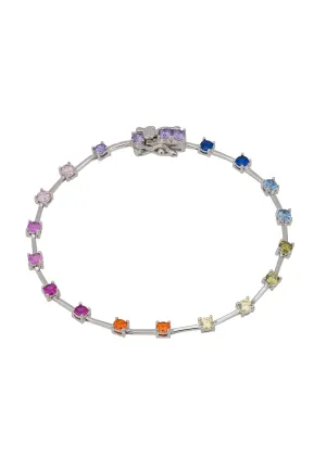 Rainbow Connection Bracelet Silver