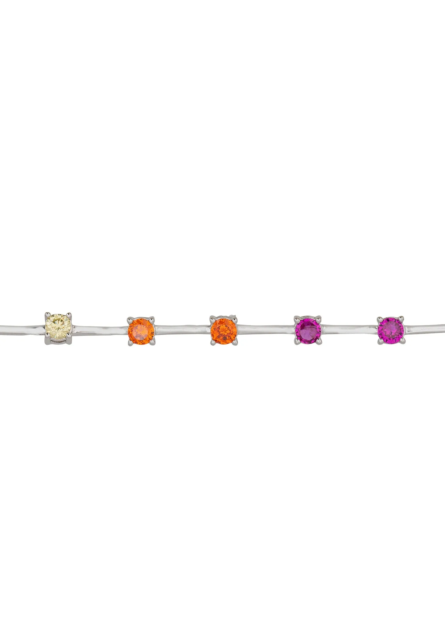 Rainbow Connection Bracelet Silver