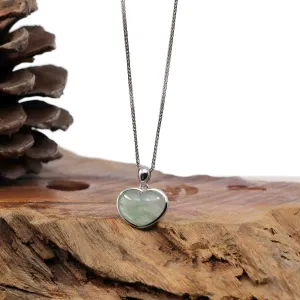 RealJade Co.® 14K Gold Genuine Burmese Jadeite Jade Heart Pendant