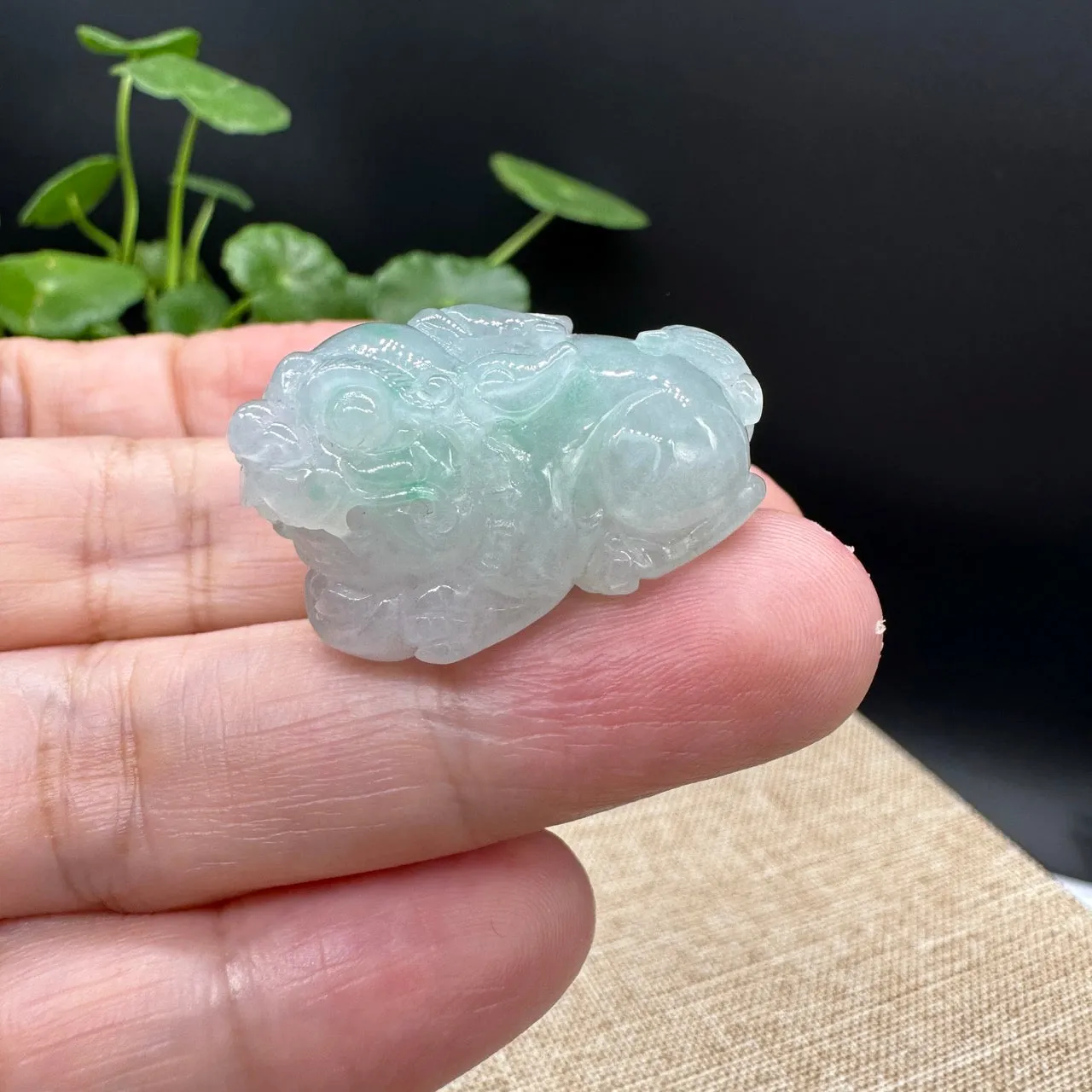 RealJade® Co. Pi Xiu Genuine Burmese Jadeite Jade PiXiu Pendant Necklace (FengShui Lucky)