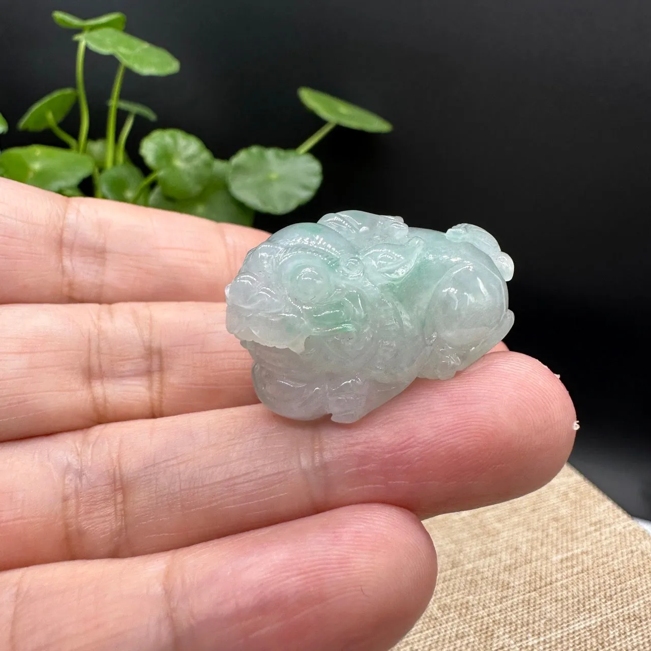 RealJade® Co. Pi Xiu Genuine Burmese Jadeite Jade PiXiu Pendant Necklace (FengShui Lucky)
