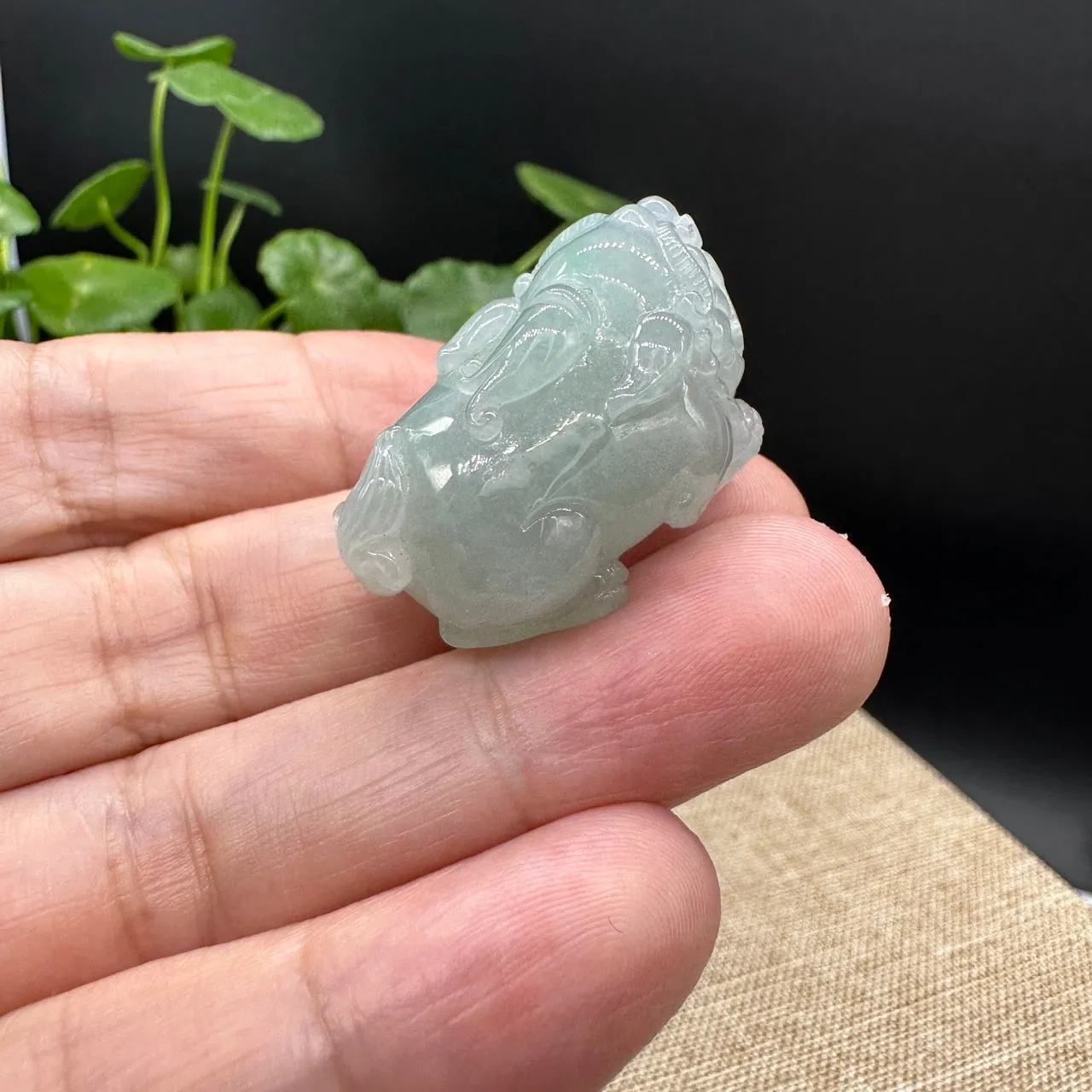 RealJade® Co. Pi Xiu Genuine Burmese Jadeite Jade PiXiu Pendant Necklace (FengShui Lucky)