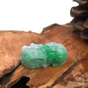 RealJade® High-End Genuine Burmese Apple Green Jadeite Pi Xiu Pendant Necklace - Feng Shui Lucky Jewelry