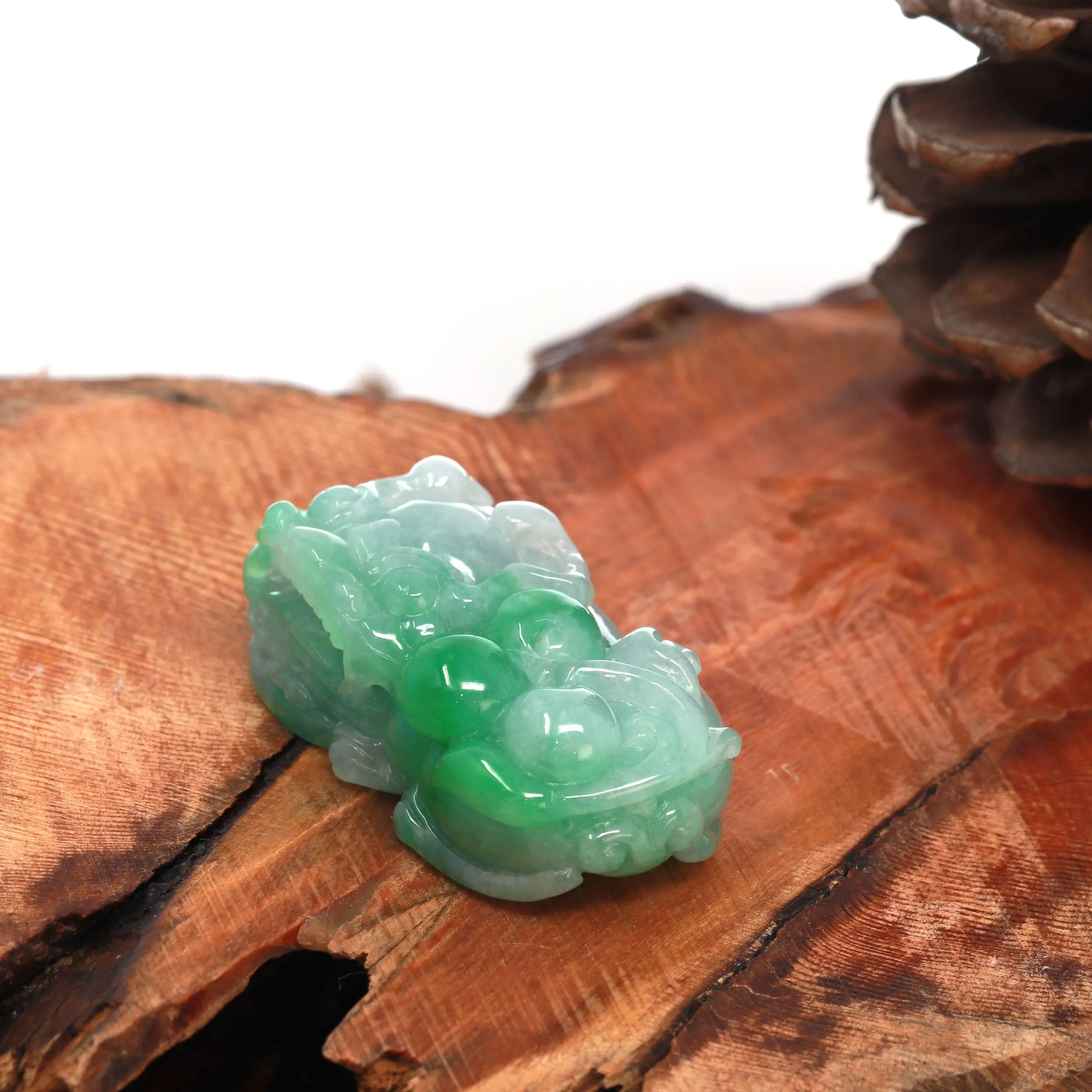 RealJade® High-End Genuine Burmese Apple Green Jadeite Pi Xiu Pendant Necklace - Feng Shui Lucky Jewelry