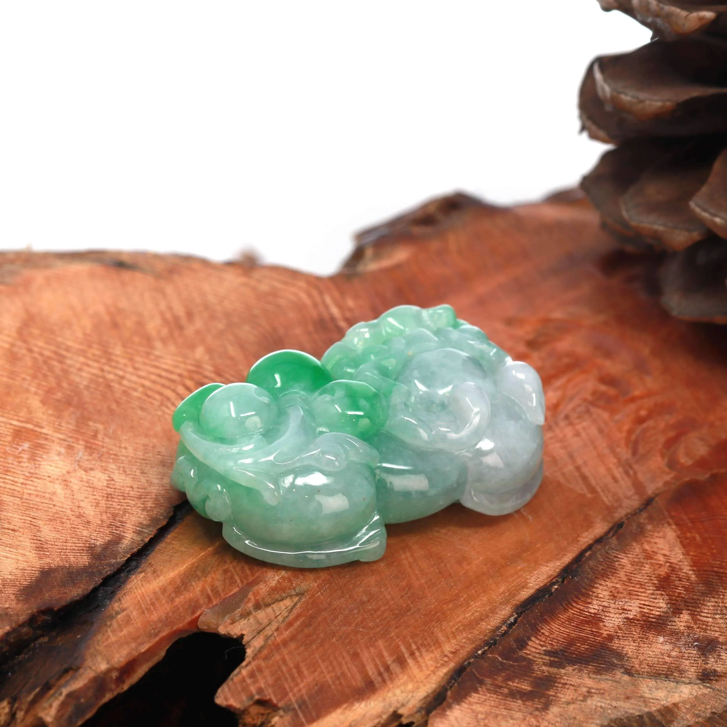 RealJade® High-End Genuine Burmese Apple Green Jadeite Pi Xiu Pendant Necklace - Feng Shui Lucky Jewelry