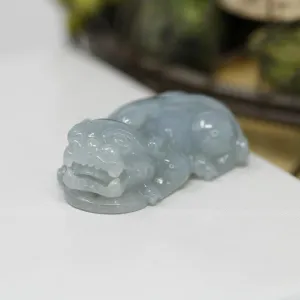 RealJade® "Lucky Pixiu Dragon"Genuine Burmese Ice Jadeite Jade PiXiu Pendant Necklace