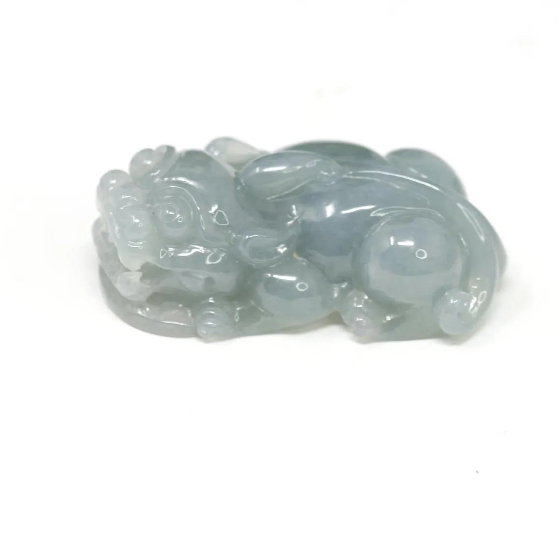 RealJade® "Lucky Pixiu Dragon"Genuine Burmese Ice Jadeite Jade PiXiu Pendant Necklace