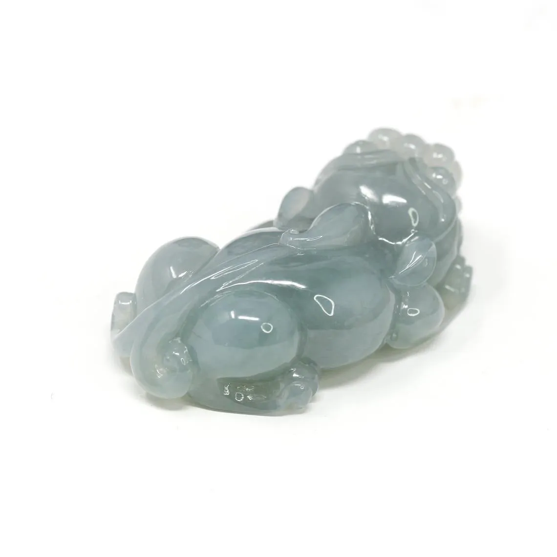 RealJade® "Lucky Pixiu Dragon"Genuine Burmese Ice Jadeite Jade PiXiu Pendant Necklace