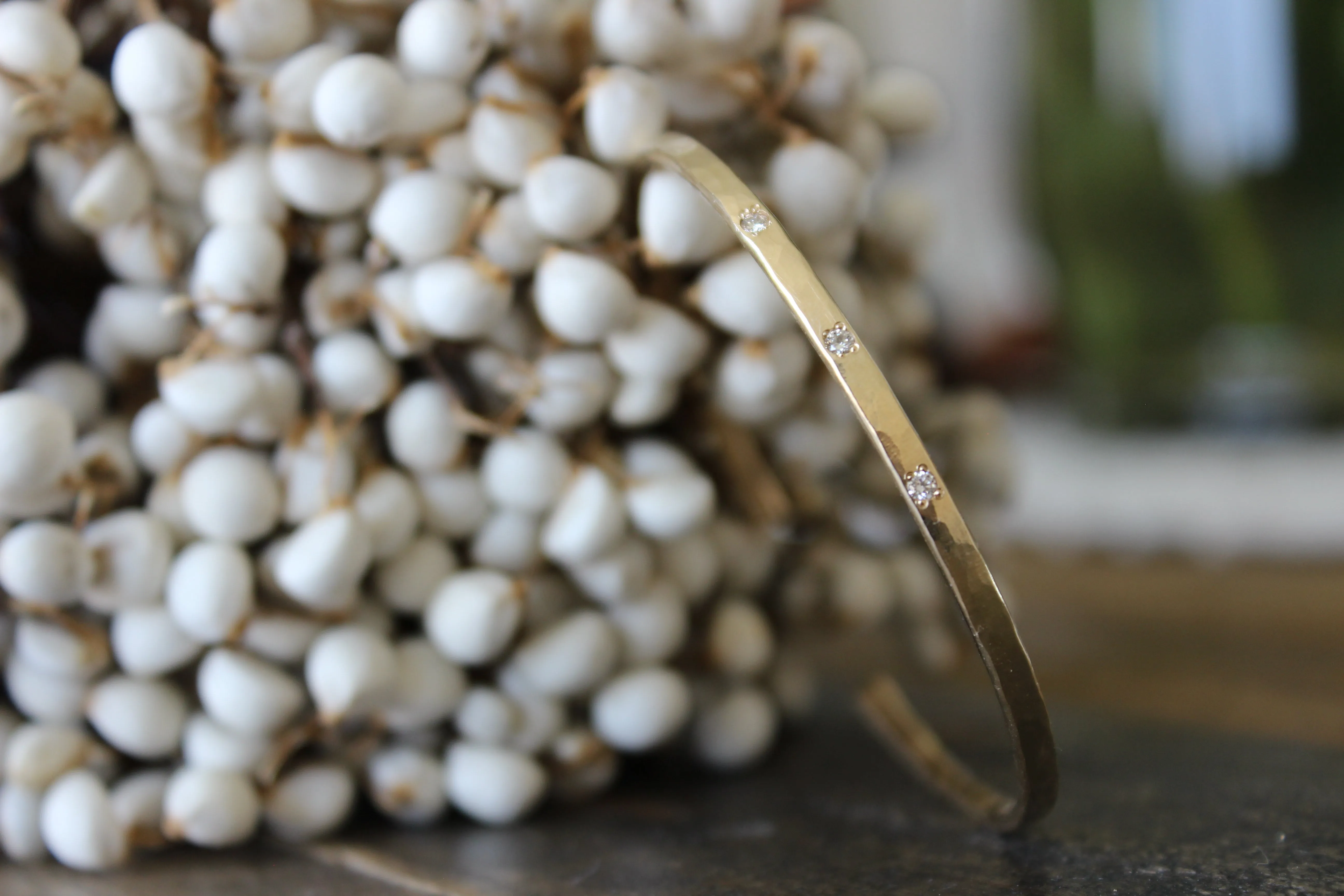 Rise and Shine bracelet - 14k gold and sparkly diamonds