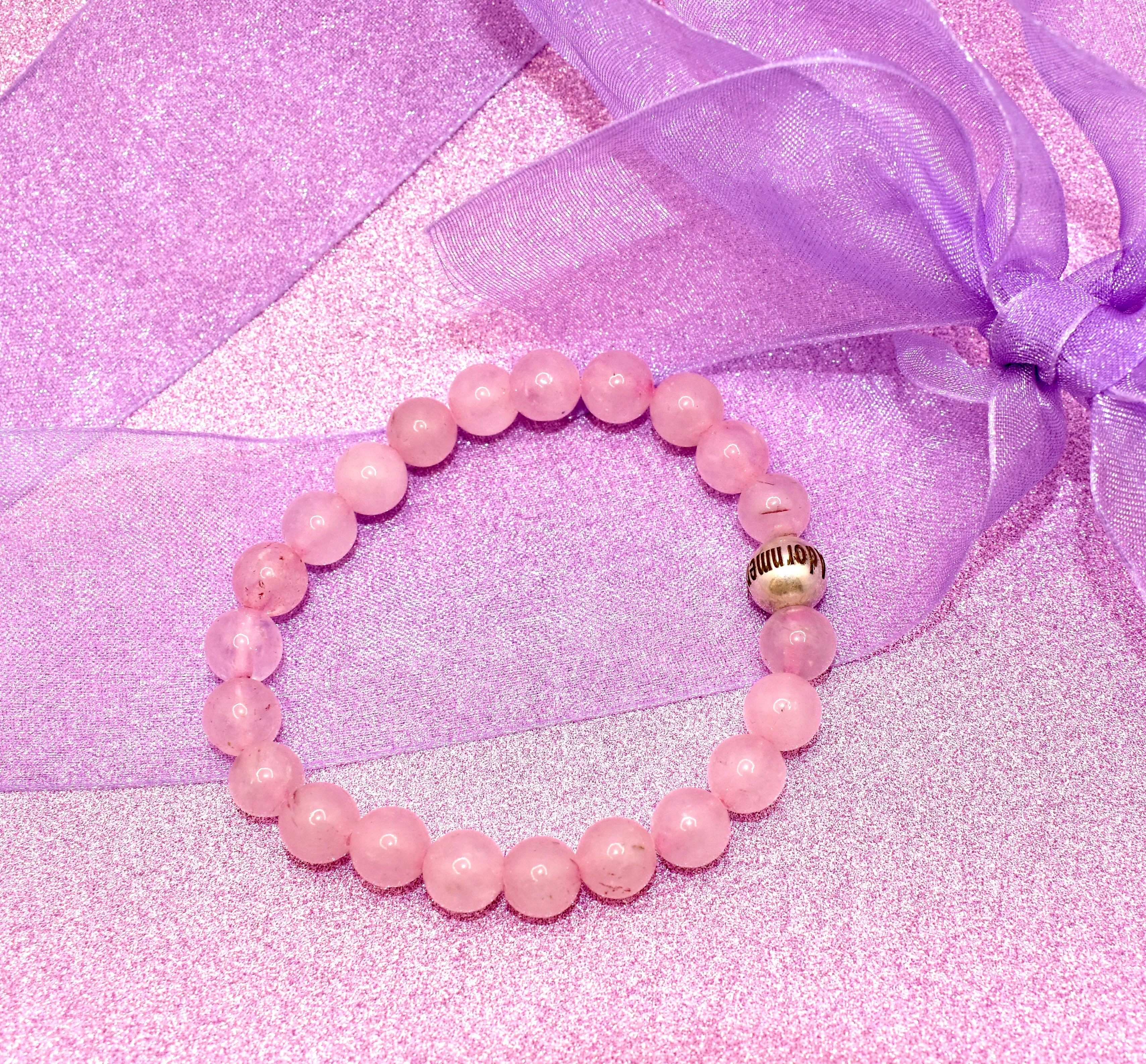 Rose Quartz Crystal Bead Bracelet