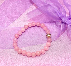 Rose Quartz Crystal Bead Bracelet