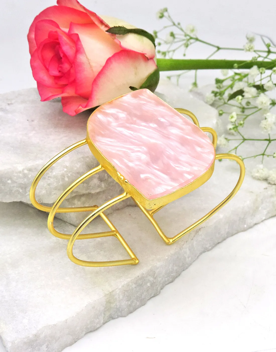 Rose Quartz Cuff