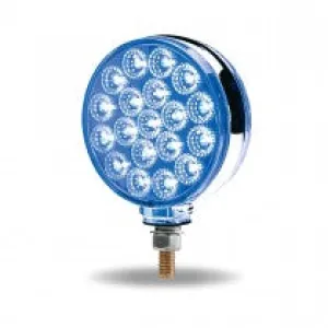 Round Amber / Red Turn Signal & Marker to Blue Auxiliary LED Double Face Fender Light