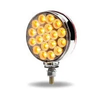 Round Amber / Red Turn Signal & Marker to Blue Auxiliary LED Double Face Fender Light