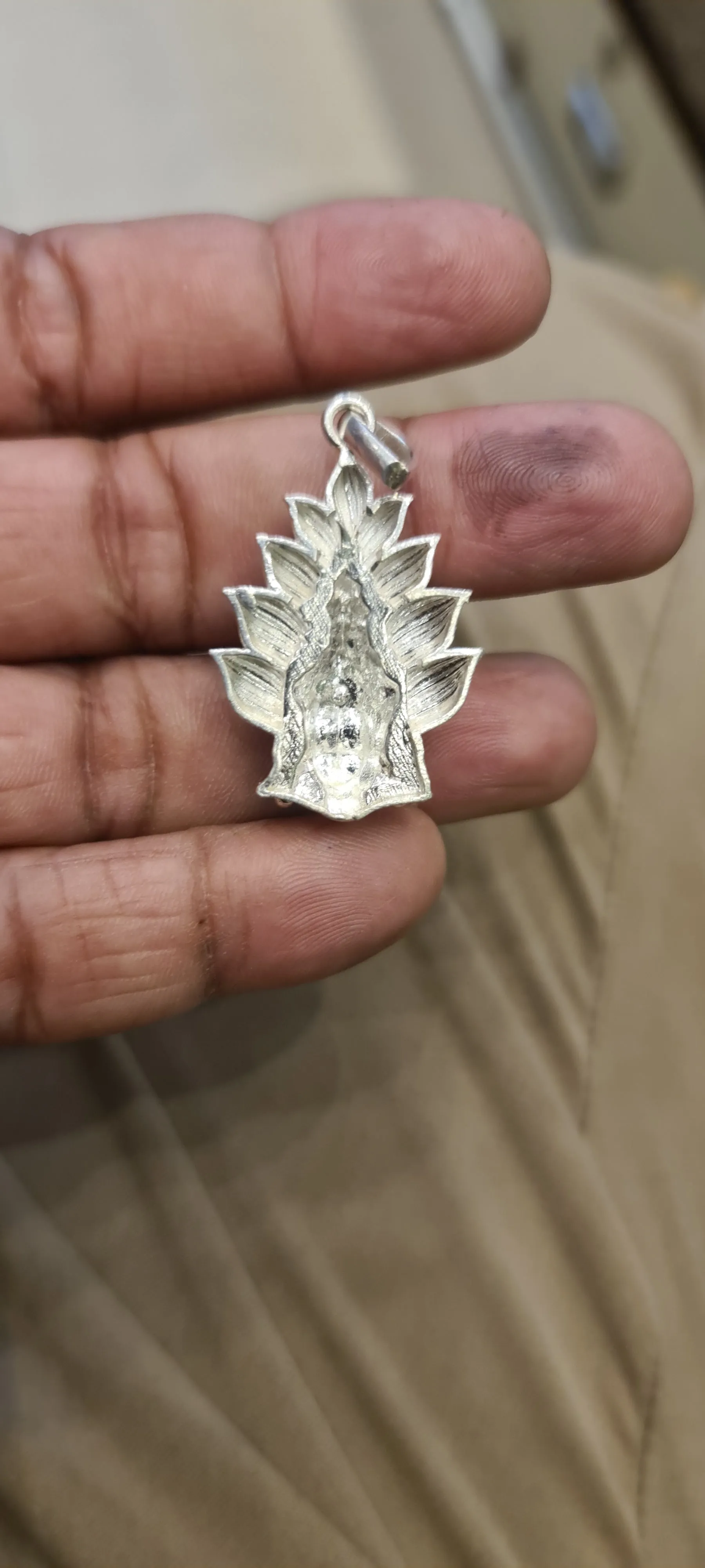 Radiant Pure Silver Locket featuring Renuka Yellamma/Maramma/Aadishakti Devi Design - Enhance Your Spiritual Connection