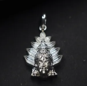 Radiant Pure Silver Locket featuring Renuka Yellamma/Maramma/Aadishakti Devi Design - Enhance Your Spiritual Connection
