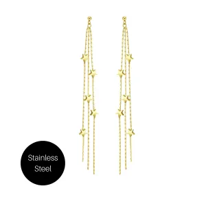 Shooting Star Earrings in Gold