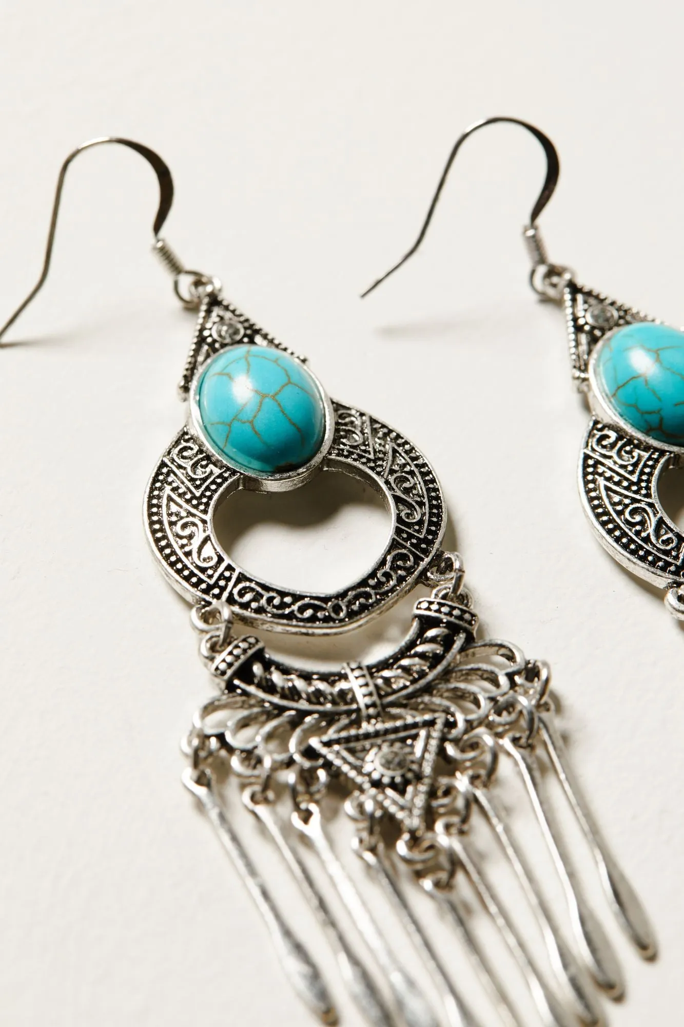 Silver & Turquoise Finley Dangle Earrings