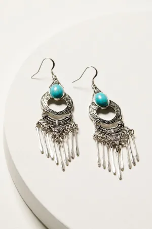 Silver & Turquoise Finley Dangle Earrings