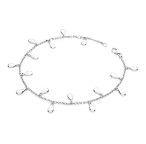 Silver Teardrop Anklet