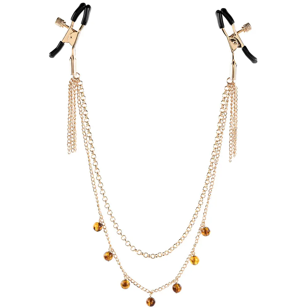 Sincerely ''Amber'' Chained Nipple Clamps