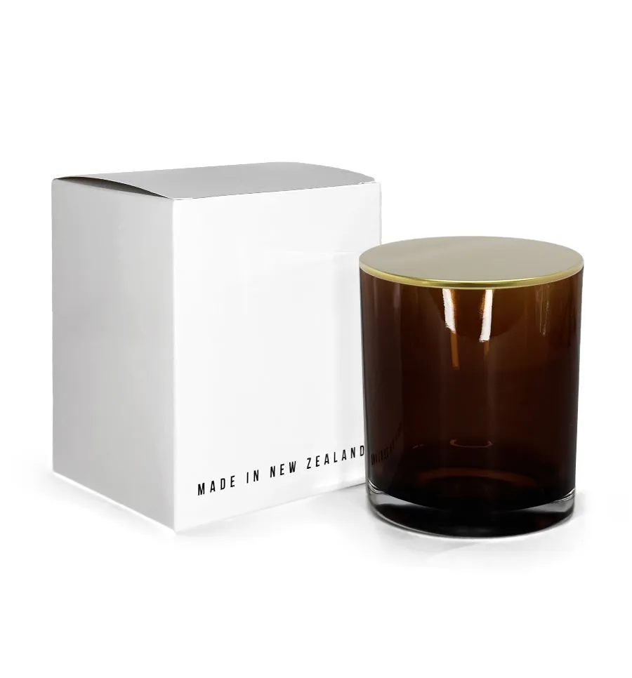 Small Classic Tumbler - Dark Amber Inner Spray Jar with Gold Metal Tumbler Lid 145mls
