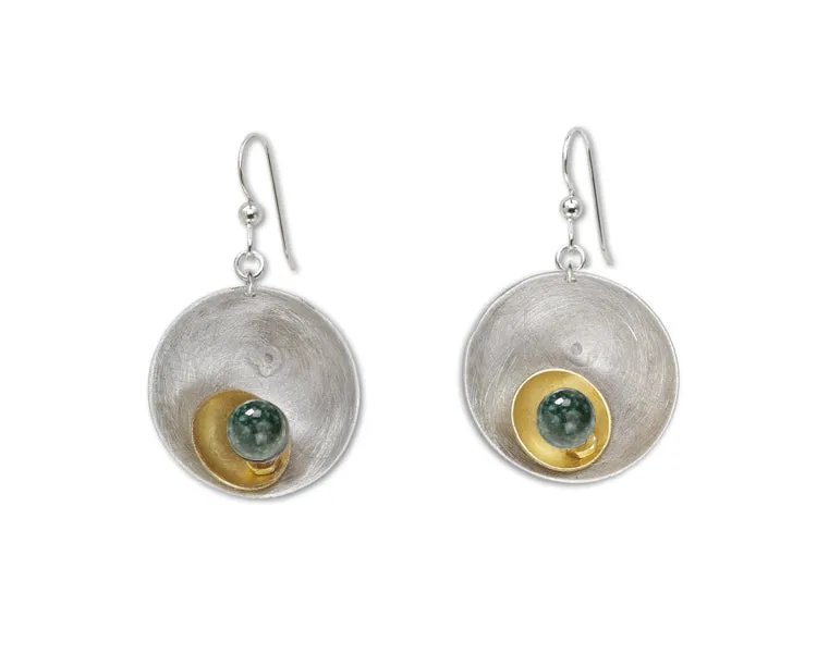 SPARK SMALL Perfect Go-To Mixed Metal Earrings with Metal and Accent Bead Options from the SCULPTURAL Collection