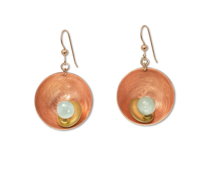 SPARK SMALL Perfect Go-To Mixed Metal Earrings with Metal and Accent Bead Options from the SCULPTURAL Collection
