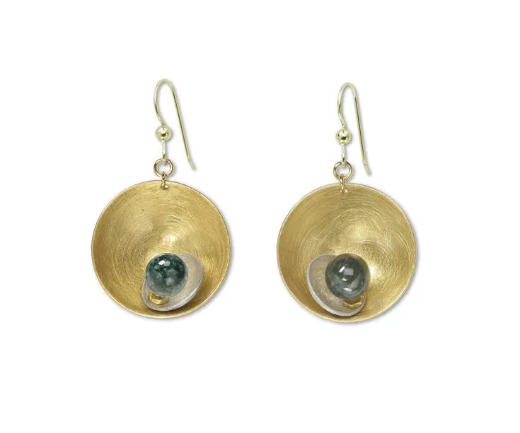 SPARK SMALL Perfect Go-To Mixed Metal Earrings with Metal and Accent Bead Options from the SCULPTURAL Collection
