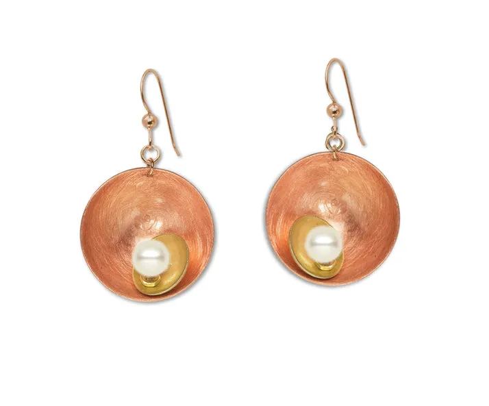 SPARK SMALL Perfect Go-To Mixed Metal Earrings with Metal and Accent Bead Options from the SCULPTURAL Collection