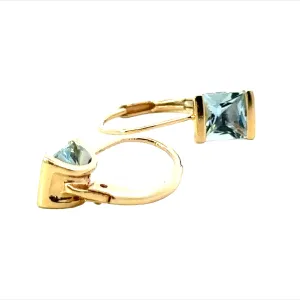 Spectacular Aquamarine Earrings in 14ct Yellow Gold.