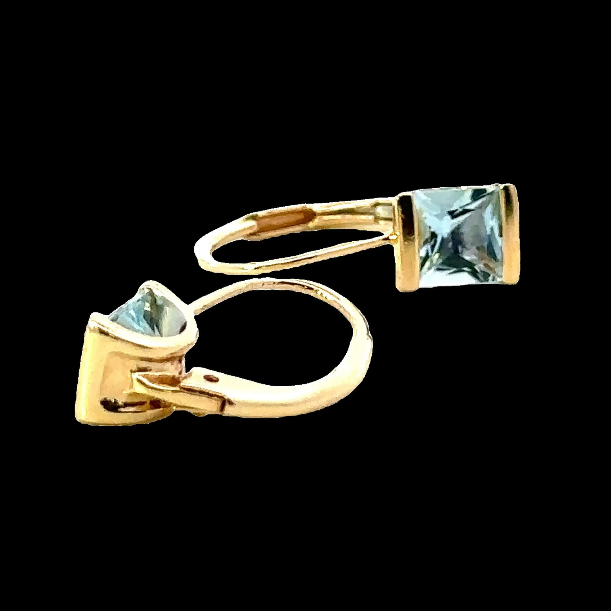 Spectacular Aquamarine Earrings in 14ct Yellow Gold.