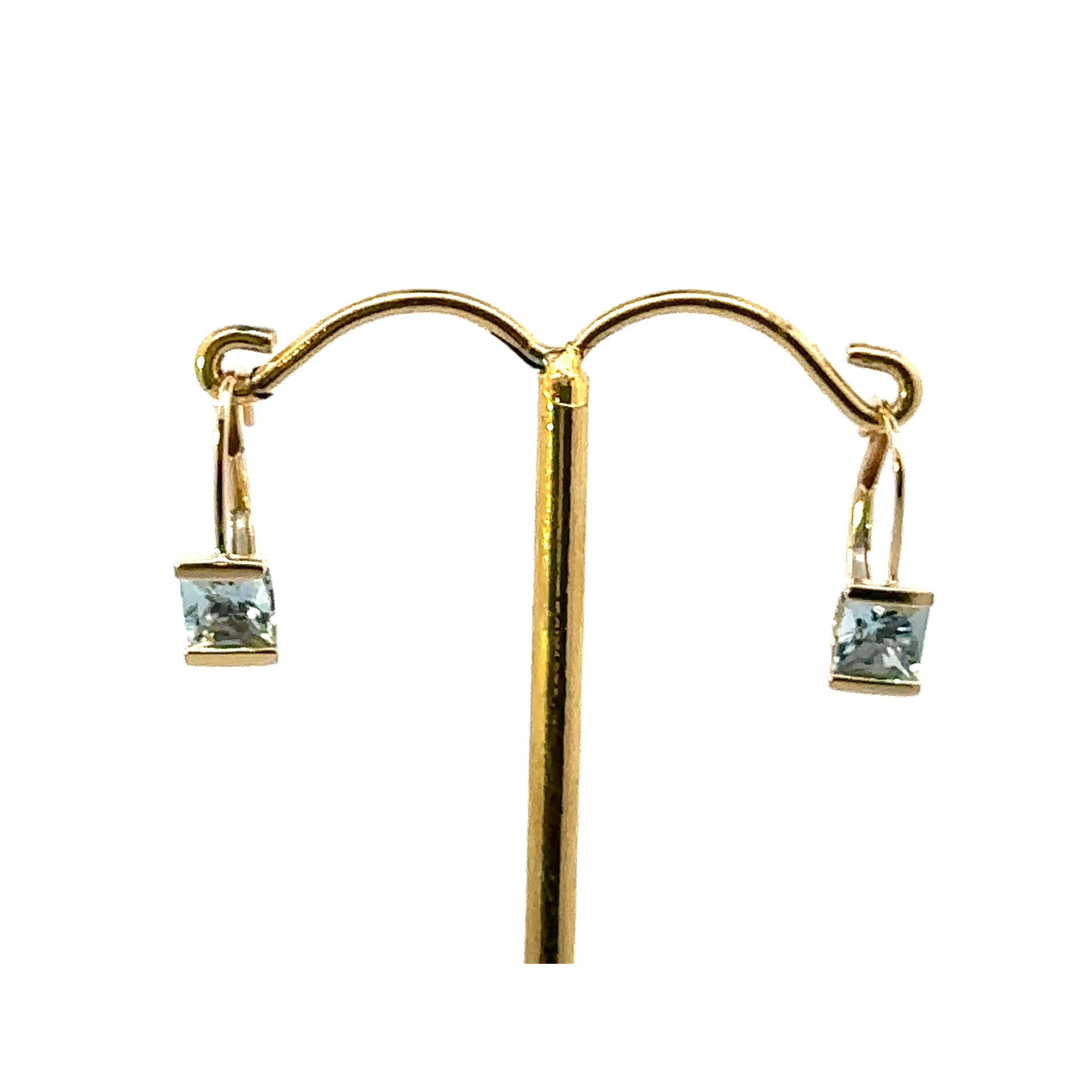 Spectacular Aquamarine Earrings in 14ct Yellow Gold.