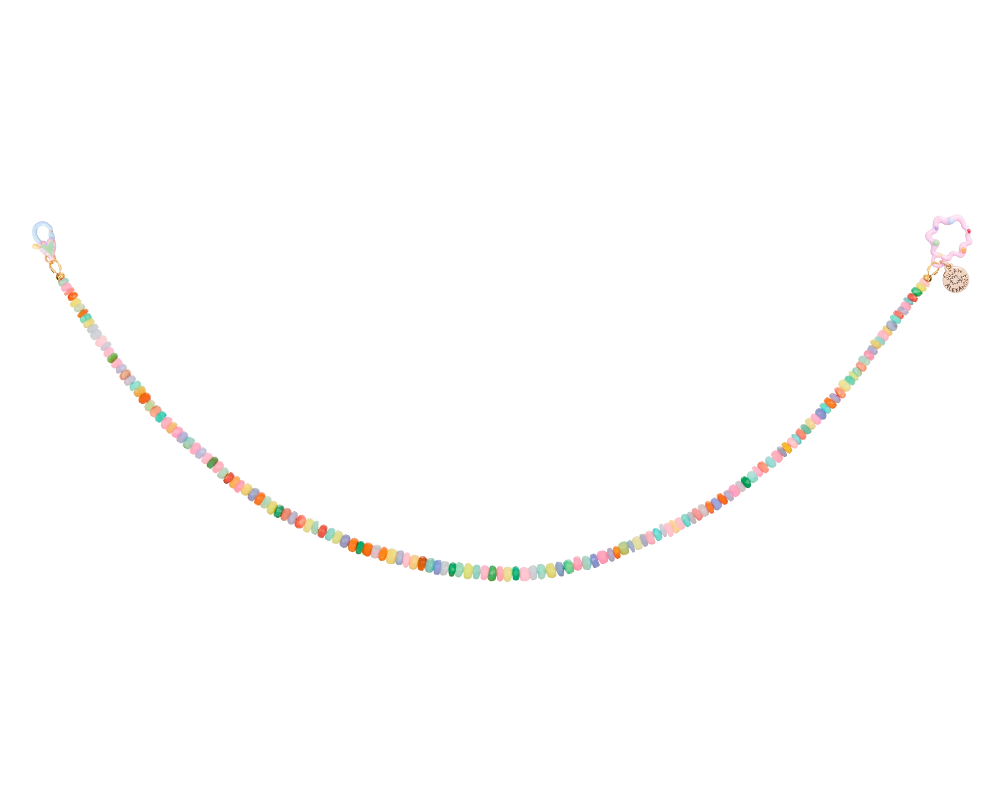 Spells   Numbers Necklace on Chantilly Opal Chain