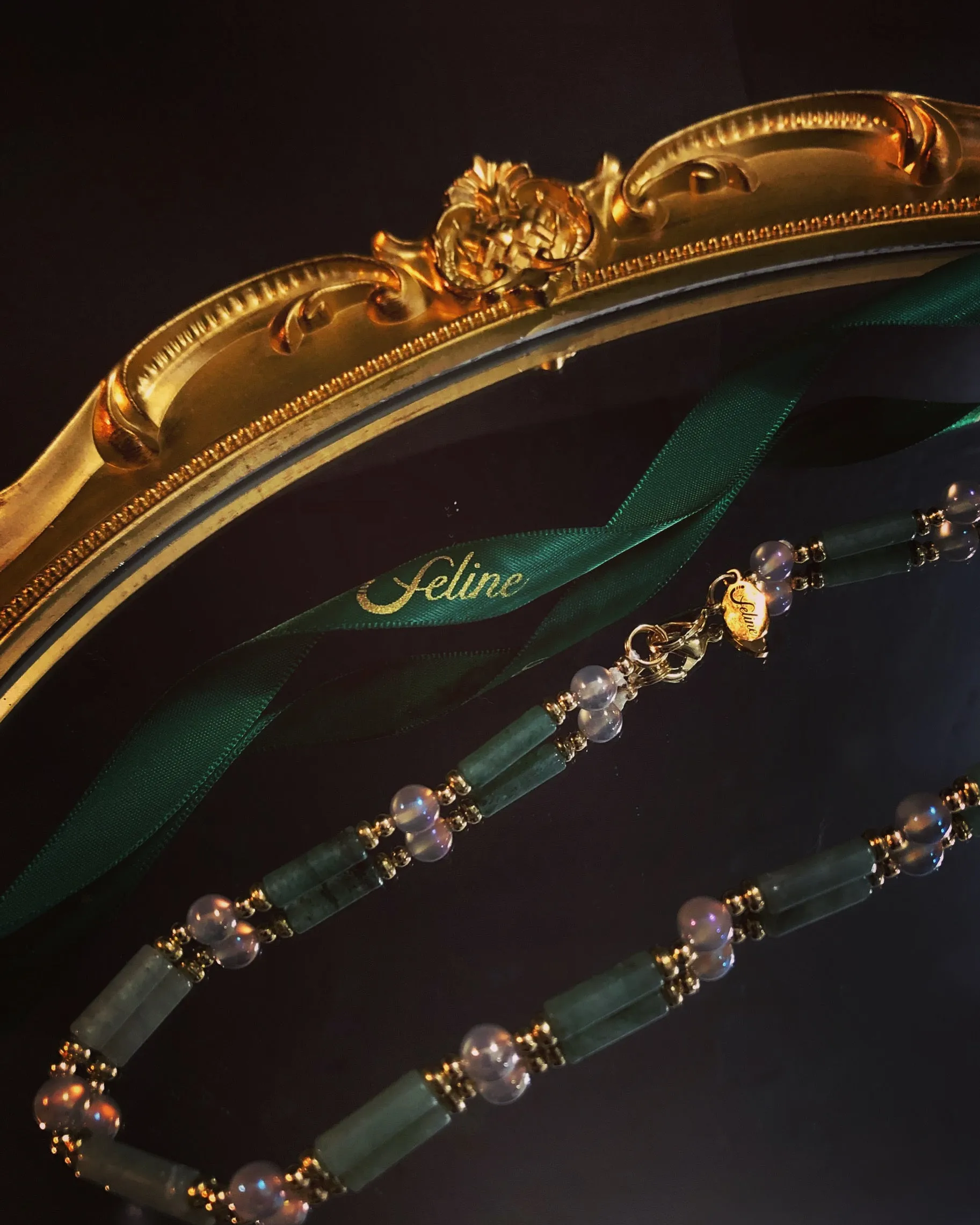 Spencer Jade   Moon Stone Necklace