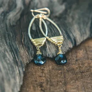 Stay Grounded: Black Onyx and Gold Chandelier Earrings