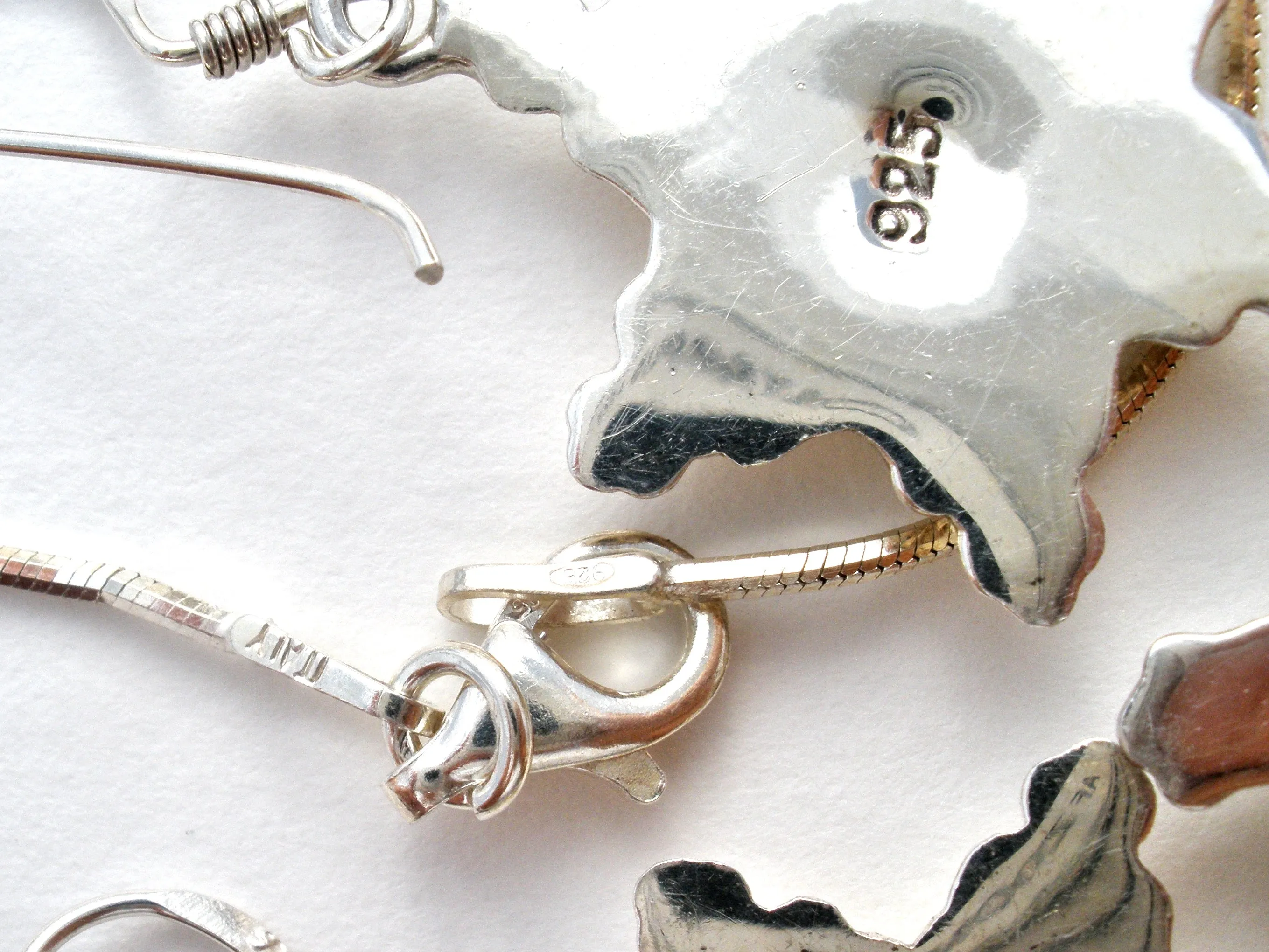 Sterling Silver Snowflake Necklace Set