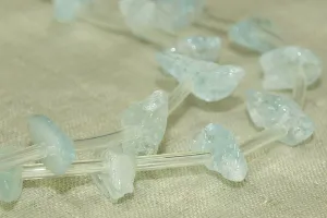 Strand of Elongated Aquamarine chip beads
