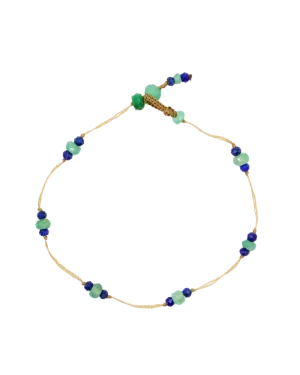 T. Bee Bracelet duo Chrysoprase and Lapiz Lazuli
