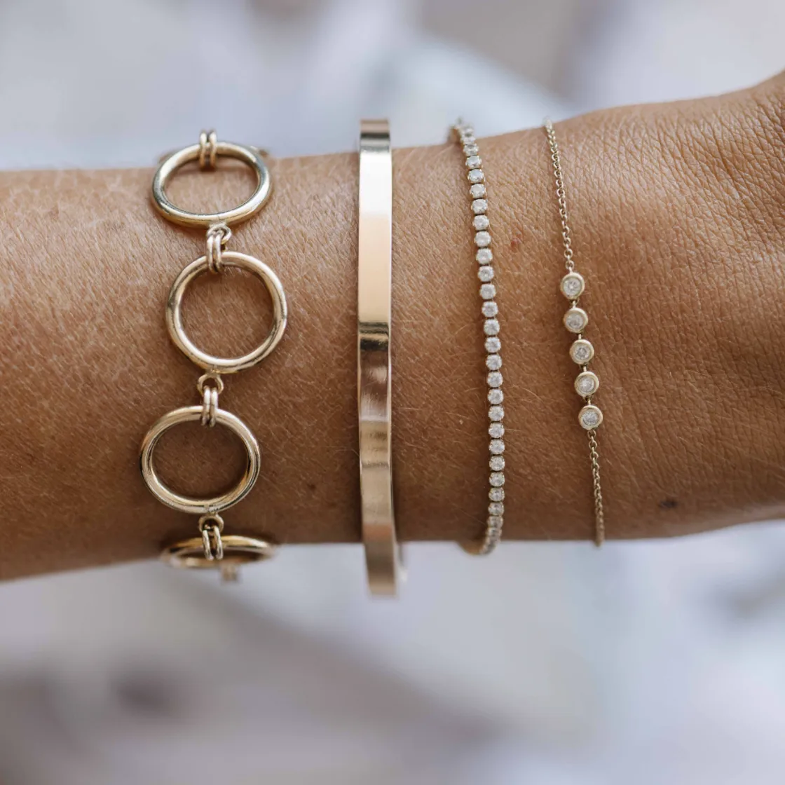 Tennis Bracelet - Solid Gold