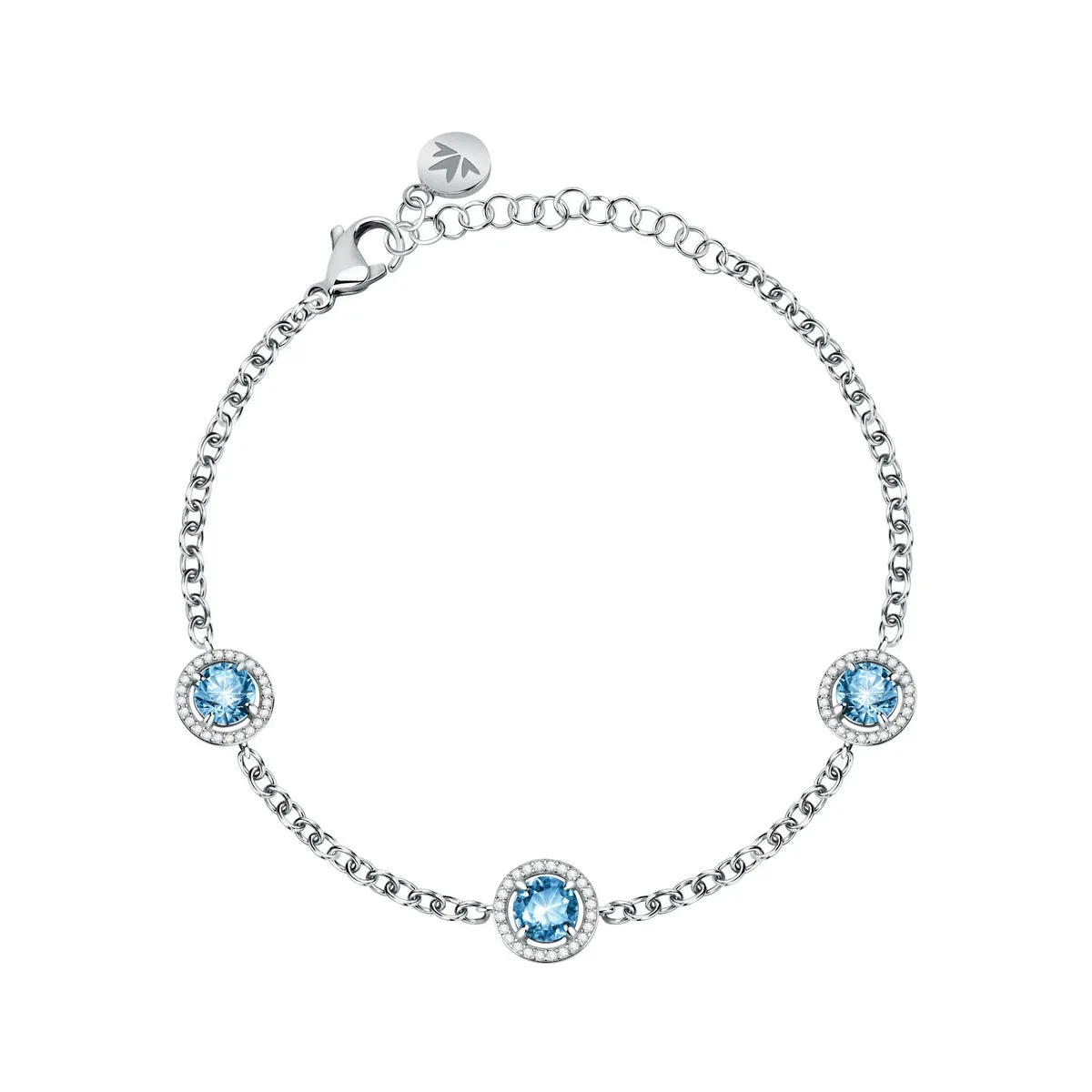 tesori bracelet.cz/aquamarine 16 3cm silver.925