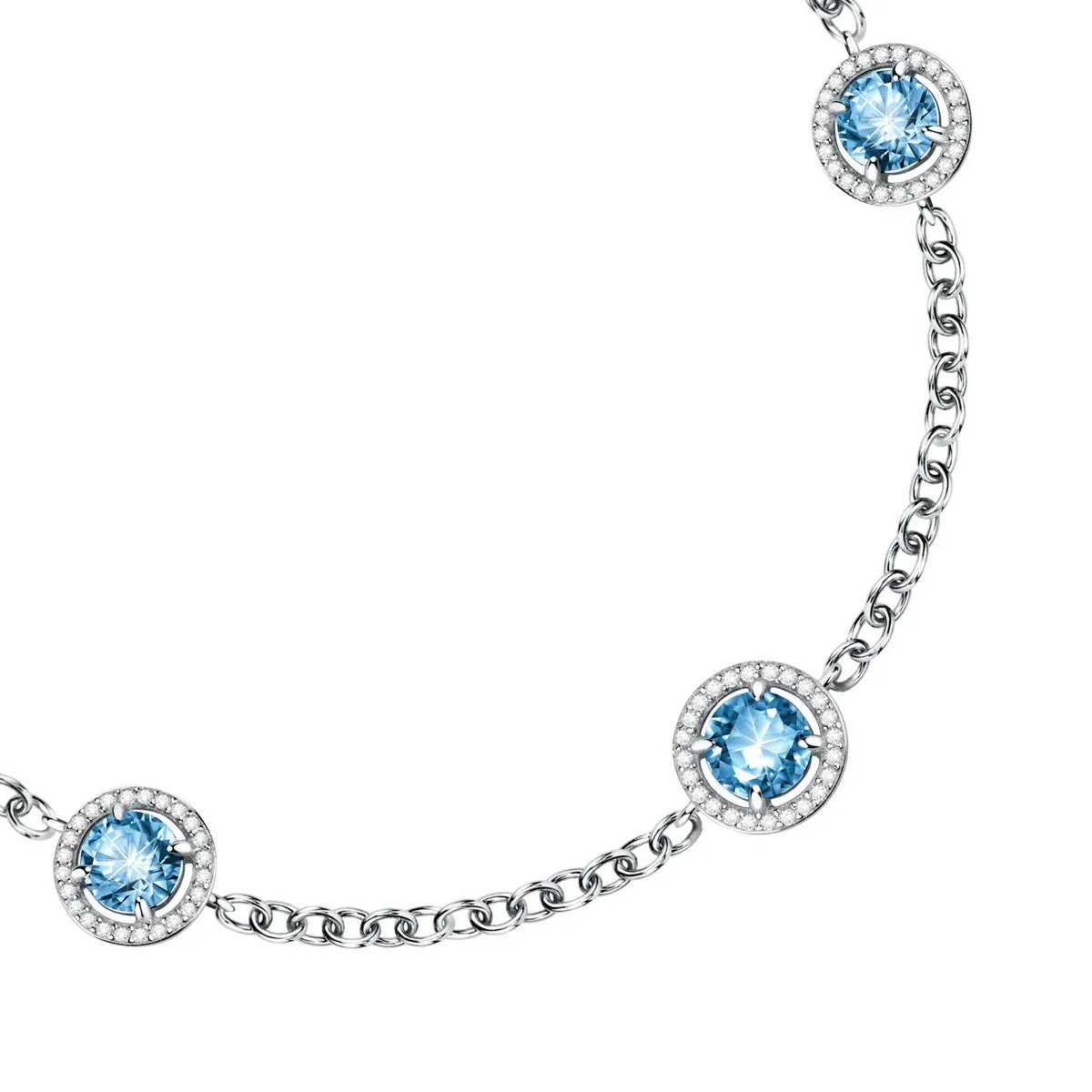 tesori bracelet.cz/aquamarine 16 3cm silver.925
