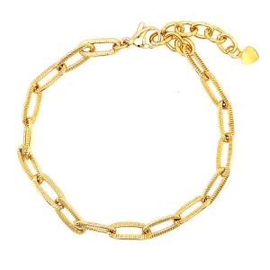 Textured Paperclip Chain Anklet