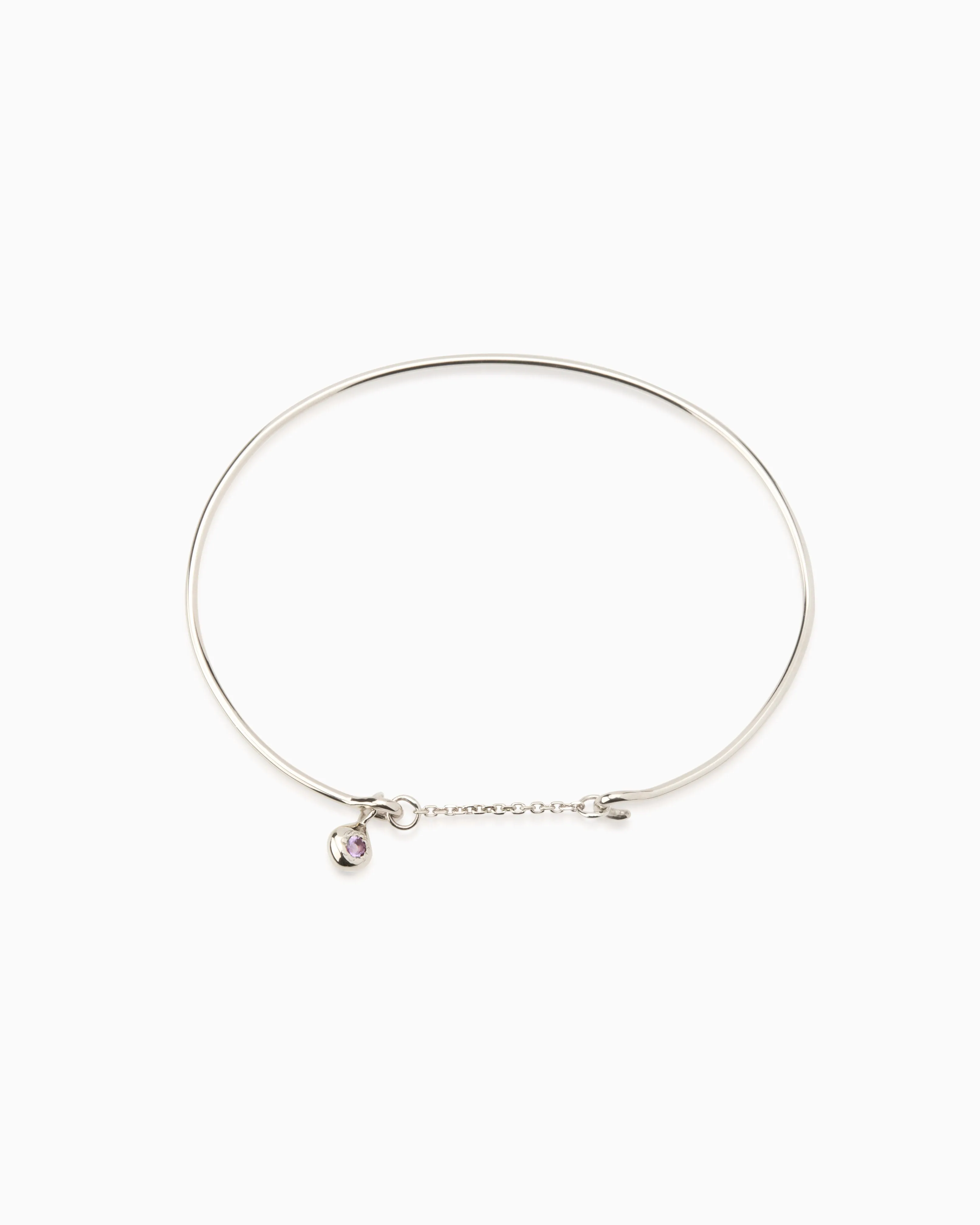 Tiny Birthstone Weave Bracelet | Silver