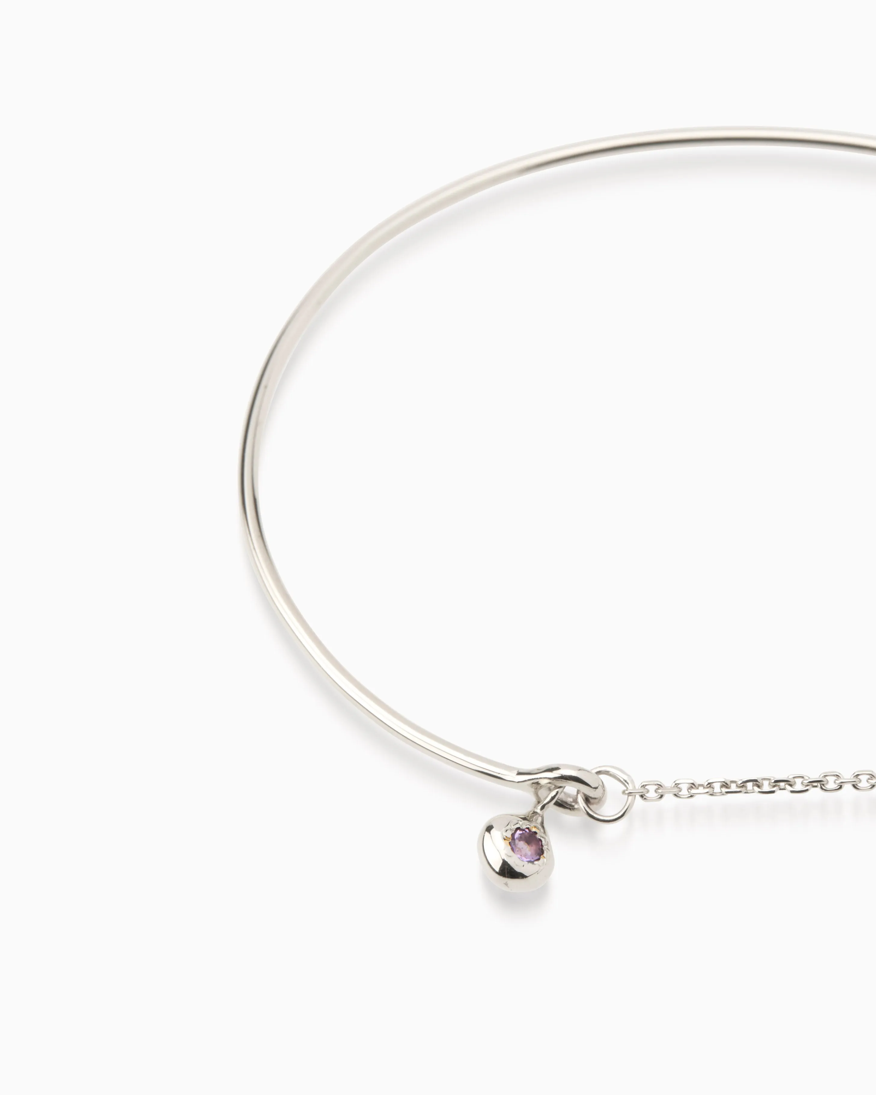 Tiny Birthstone Weave Bracelet | Silver
